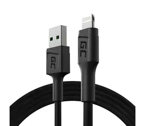Green Cell GC PowerStream KABGC21 / Kabel do transmisji danych / USB-A - Lightning / Szybkie ładowanie Apple 2,4 A / 1,2 m