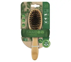 Szczotka bambusowa M-PETS / Miękkie włosie / Dla psów