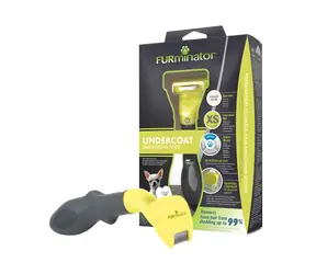 Grabie Furminator dla psów krótkowłosych bardzo małych ras / Grabie dla psów / Ostrze ze stali nierdzewnej / Ergonomiczna rączka