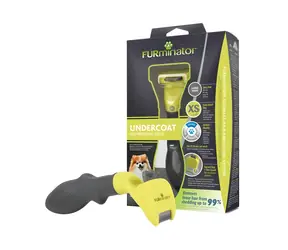 Grabie Furminator dla psów długowłosych bardzo małych ras / Grabie dla psów / Ostrze ze stali nierdzewnej / Ergonomiczna rączka