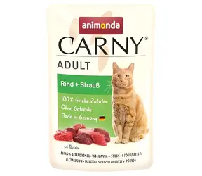 Animonda Carny Adult / Saszetka dla kotów / wołowina, struś / 85 g