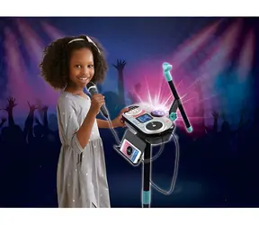 VTech Kidi Super Star DJ Studio czarny / lokalizacja DE / mikser DJ z mikrofonem / nagrywanie piosenek / od 6 lat