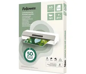Fellowes A3 80 mic / Folia do laminowania / 100 szt. / błyszcząca / materiał z recyklingu