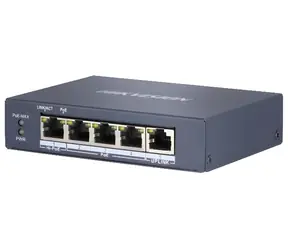 HIKVISION DS-3E0505HP-E / Switch / 5x GbE / 4X PoE (1x Hi-PoE) / 60W / zasięg 300 m