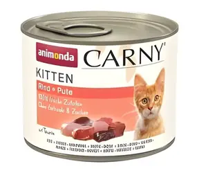 Animonda Karma dla kociąt Carny Kitten w puszkach, wołowina, indyk 200 g / Dla kociąt / Bez zbóż i soi