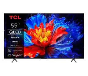 55" TCL 55P8K metaliczny / Telewizor / QLED / 4K UHD / HDR10+ / Google TV / HDMI 2.1