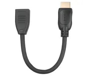 TB Touch HDMI (M) - HDMI (F) czarny / Redukcja / 0,15 m / HDMI 2.0