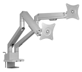 ICY BOX IB-MS524-T szary / Uchwyt biurkowy do 2 monitorów / do 32" / VESA 75x75-100x100 / nośność 2 x 9 kg