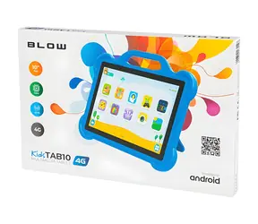 Blow KidsTAB10 niebieski + etui / Tablet / 10,1" HD / 4G LTE / 4 GB / 64 GB / Android 12