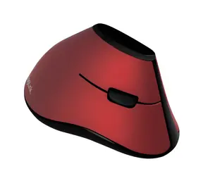 Mysz bezprzewodowa LogiLink ergonomiczna pionowa czerwona / Mysz / 2,4 GHz / 1200 DPI / 5 przycisków / 1 bateria AA