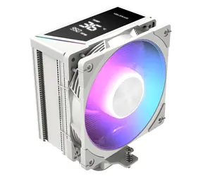 Modecom Volcano 0C T202 biały / chłodzenie procesora / wyświetlacz LCD / 4X heatpipe / 120mm ARGB / TDP 190W