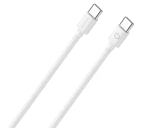 RealPower USB-C - USB-C biały / Kabel do transmisji danych i ładowania / USB 2.0 / 3 A / 2 m