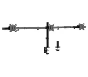 Uchwyt biurkowy Equip do 3 monitorów czarny / Uchwyt do 3 monitorów / 17-32" / VESA 75/100 / 7 kg/monitor