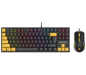 Tracer GAMEZONE Hornet 87 czarny, żółty / Zestaw klawiatura i mysz / Mechaniczna / Podświetlenie RGB / USB / Układ EN