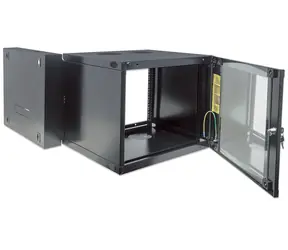 Szafka wisząca Intellinet 540x450 mm czarna / Szafka / 19" / 6U / rama uchylna / nośność 30 kg