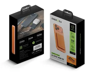 Energea AluPac Mini 5K MagSafe pomarańczowy / Power bank / 5000 mAh / MagSafe / 1x USB-C