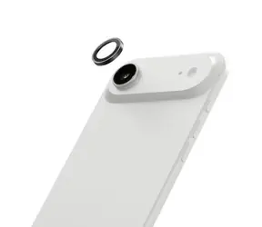 Pierścień na kamerę LAUT Prime Glass do iPhone'a 17 Air czarny / Szkło ochronne na kamerę / Szkło hartowane 9H / Ramka montażowa