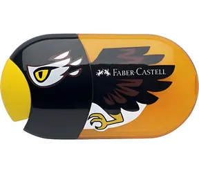 Faber-Castell Doppelspitzdose Adler / Temperówka / podwójna / z gumką / pomarańczowa, czarna