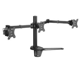 Stojak biurkowy Equip na 3 monitory czarny / Stojak biurkowy / 17-27" / nośność 21 kg / VESA 75-100 / 360°
