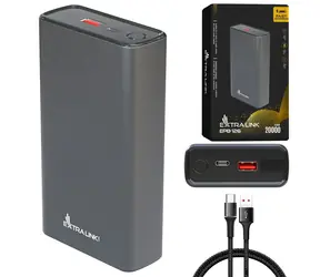 Extralink EPB-126 srebrny / Power bank / 20 000 mAh / 45 W PD / USB-C