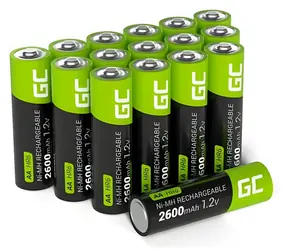 Akumulatory Green Cell AA HR6 16 szt. / Akumulatory / Ni-MH / 2600mAh / 1,2V