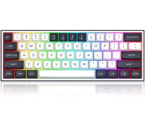 Redragon ALCOR K717WB-RGB-PRO biało-czarna / Klawiatura gamingowa / mechaniczna / RGB / BT / USB