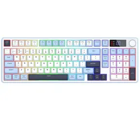 Redragon Aria PRO niebieska / Klawiatura gamingowa bezprzewodowa / membranowa / podświetlana