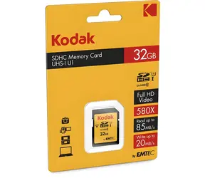 Karta Kodak Premium SDHC 32GB / UHS-I U1 / Class 10 / V10 / R: 90MB/s / W: 25MB/s