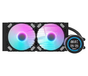 darkFlash DN-D240 czarny / Chłodnica procesora AiO / 240 mm / Wyświetlacz LCD / 2× 120 mm ARGB / Intel + AMD
