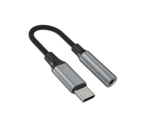 FIXED Link Space Gray / Adapter / USB-C do gniazda 3,5 mm / obudowa aluminiowa / DAC