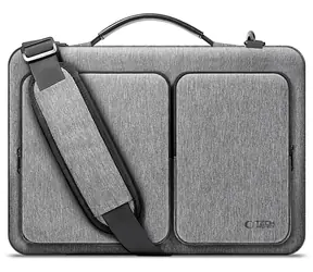 Torba Tech-Protect Defender 13-14" szara / Torba na laptopa / wyściełana / 4 kieszenie / regulowany pasek