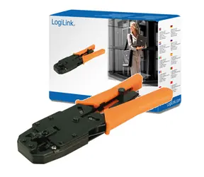 LogiLink WZ0003 pomarańczowy / Szczypce zaciskowe / RJ45 / RJ12 / RJ11