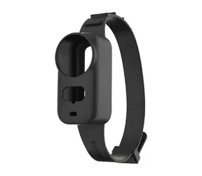 Silikonowa opaska Sunnylife do DJI OSMO Nano czarna / Pasek na nadgarstek / Etui ochronne / 129-293 mm