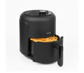 Frytkownica na gorące powietrze Huslog czarna / 1000 W / 2,3 l / 200 °C / timer 60 min