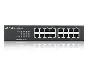 ZyXEL GS1100-16 v4 / Przełącznik / 16x GLAN / 10/100/1000 Mb/s / Bez wentylatora / Komputer stacjonarny