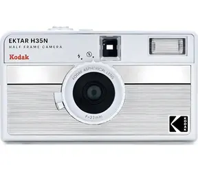 Kodak EKTAR H35N Striped Silver / Aparat fotograficzny na film / Film 35 mm / lampa błyskowa