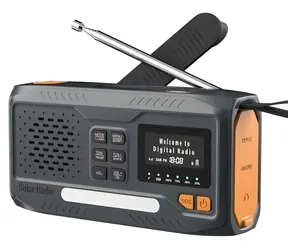 Extralink BT-4000 / Radio awaryjne / FM/DAB / Bluetooth 5.0 / Powerbank 4500 mAh / Panel słoneczny / Korba z dynamem