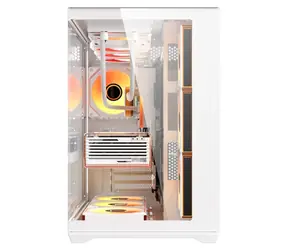 darkFlash C280 biały / Obudowa / E-ATX / 7× wentylator 120 mm / szkło hartowane 270° / bez zasilacza