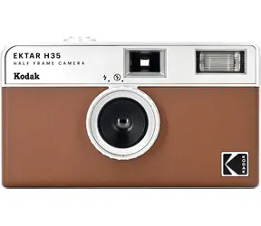 Kodak EKTAR H35 brązowy / Aparat fotograficzny na film / Film 35mm / lampa błyskowa