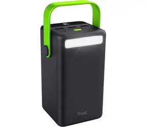 Trust Redoh XXL czarno-zielony / Power bank / 50000 mAh / Wyświetlacz / USB-C / 3x USB-A