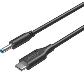 Unitek C14117BK-1.8M / Kabel zasilający / USB-C - DC 4,5 mm / 65 W / 1,8 m