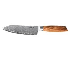 G21 Gourmet Damascus / Santoku / 17 cm / rękojeść z drewna zebrano
