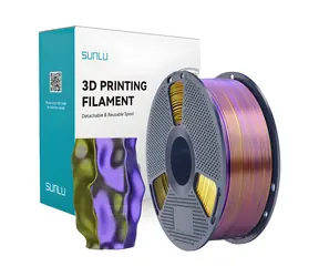 Sunlu PLA+ Silk czarno-złoto-fioletowy / Filament / PLA / wielokolorowy jedwabny połysk / 1 kg