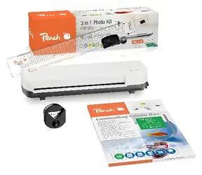 Peach PBP300 / zestaw do laminowania 4w1 / A4 / laminator PL707 + gilotyna PC100-04 + zaokrąglarka rogów