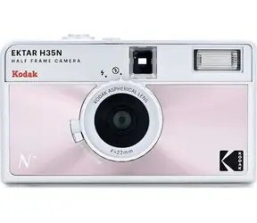 Kodak EKTAR H35N różowy / Aparat na film / półklatka / film 35 mm / lampa błyskowa