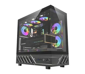 darkFlash DS950 czarna / Obudowa / ATX / 6x wentylatory 120 mm / USB-C 3.2 Gen 2 / panel 270° / bez zasilacza
