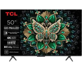 50-calowy TCL 50C69K tytanowy / Telewizor / Mini LED / 4K UHD / 144 Hz / Google TV / HDR10+ / głośniki 30 W