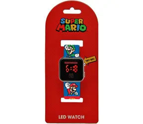 Dziecięcy zegarek Euroswan Super Mario GSM4236 / Zegarek cyfrowy / Wyświetlacz LED / Kalendarz / Dziecięcy