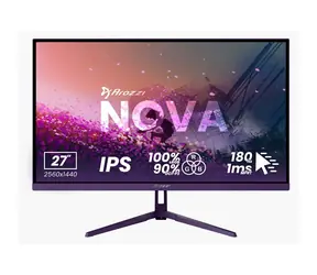 27" Arozzi Nova 27T2K180 fioletowy / Monitor / IPS / QHD 2560x1440 / 180Hz / 1ms / 2x HDMI + 2x DP