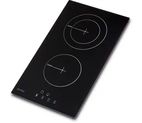 Simfer H3.020.DEBSP czarny / Płyta ceramiczna szklana / 2 strefy / 30 cm / Sterowanie dotykowe